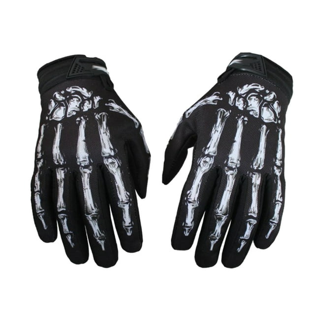 kurtrusly Gants de Squelette Haute Performance Durables et Antichoc Gants Multifonctionnels Automne Hiver Blancs P 1Ensemble