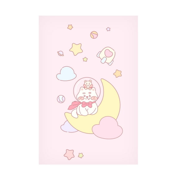 Trademark Fine Art Xuan Thai Dog and Hamster in space Canvas Wall Art