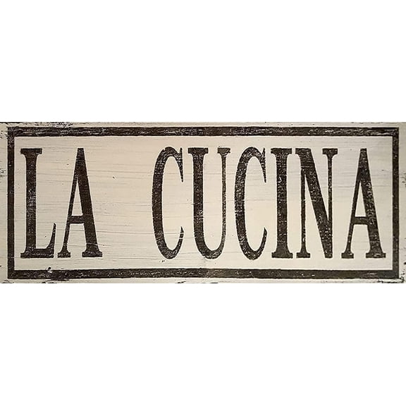 La Cucina Italian Kitchen Sign Tuscany Decor Farmhouse Style Tin signSign Tin signSign with Quotes Tin signSaying Sign 16x4 Inch