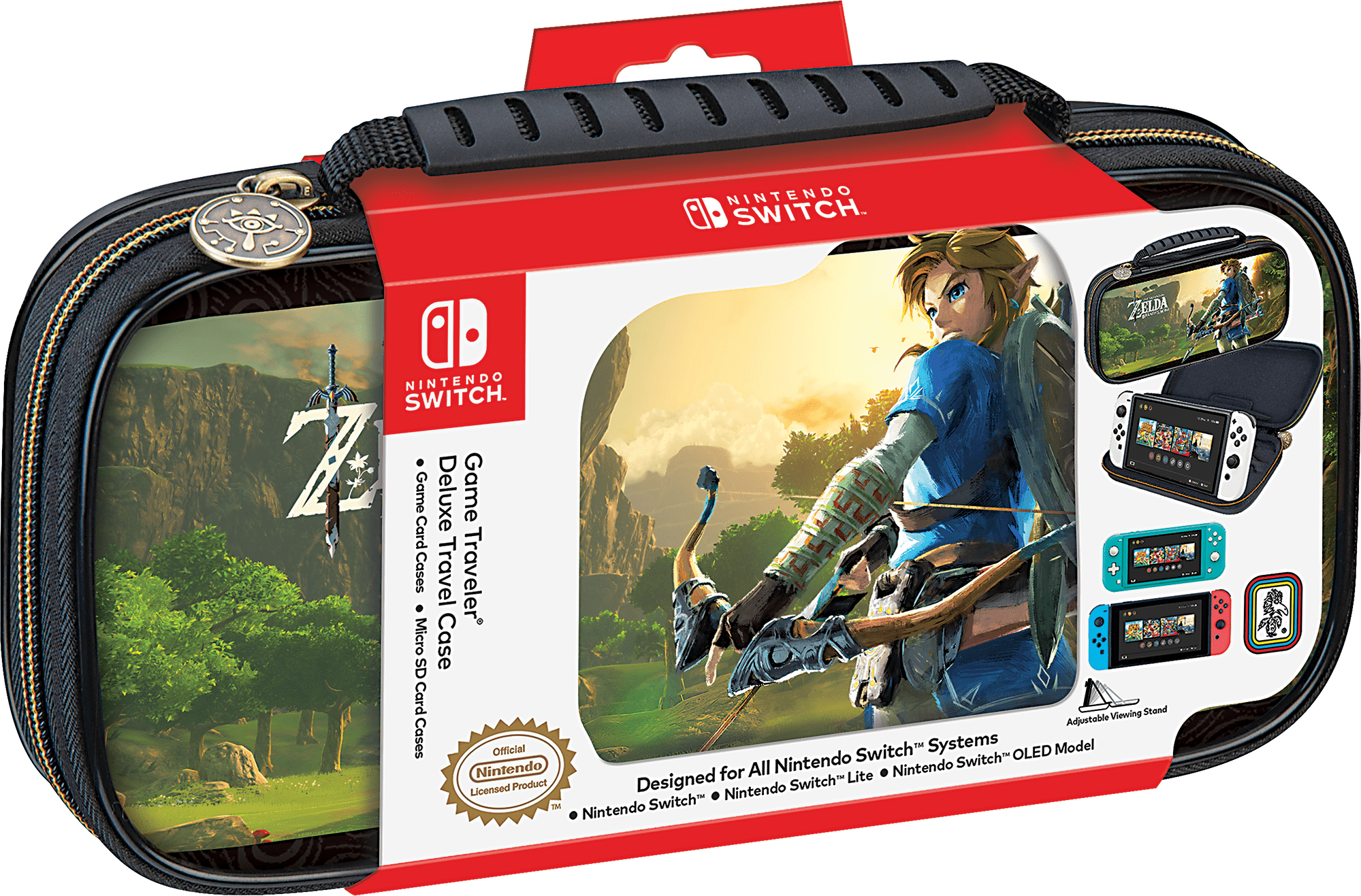 RDS Industries,  Link Edition, Game Traveler Deluxe Travel Case for Nintendo Switch Hardware