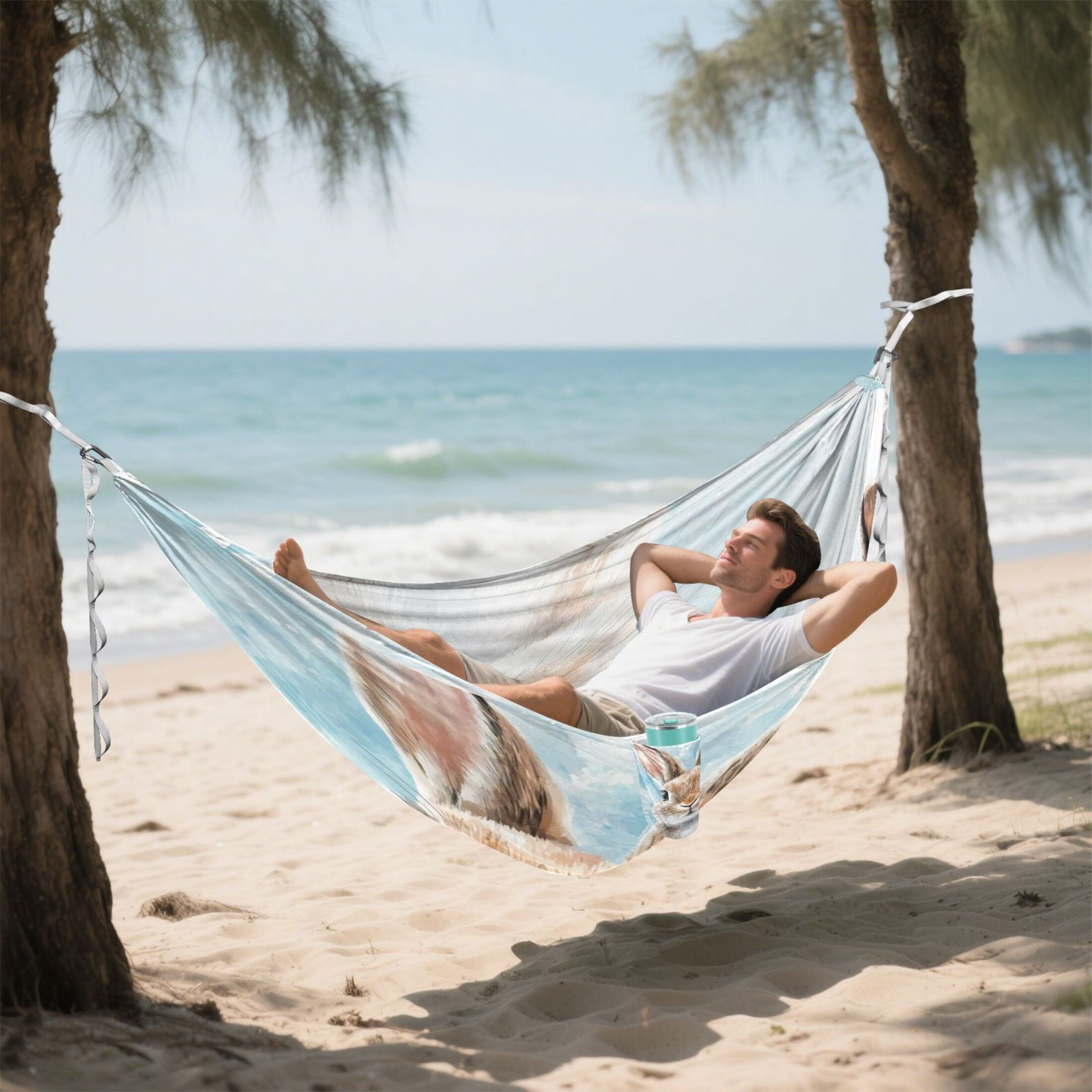 Hammock Camping Hammock Nylon Portable Hammock Travel Camping Hammock Big-eared Rabbit