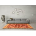 thumbnail image 3 of Ahgly Company Indoor Round Oriental Orange Traditional Area Rugs, 5' Round, 3 of 4