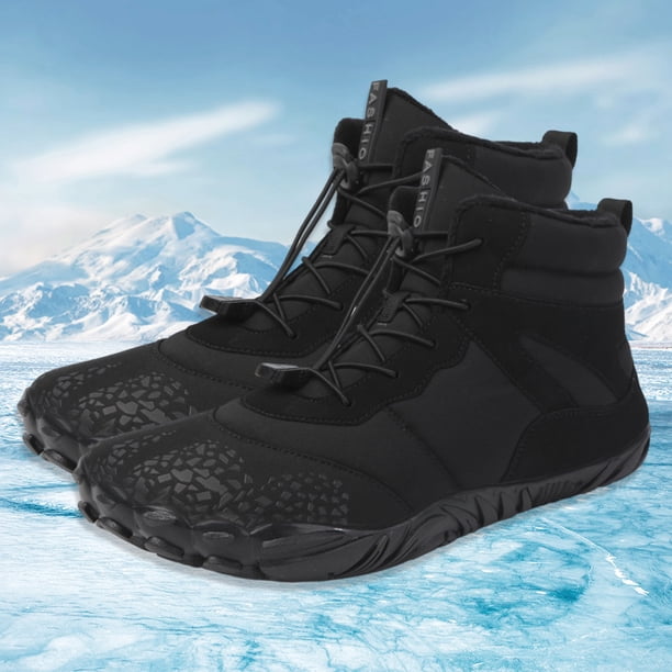 Botas de nieve Zapatos de algodón Zapatos para caminar al aire libre Felpa cálida Impermeable A prueba de viento (44 ) Negro Likrtyny Tenis De Mujer Tenis De Hombre