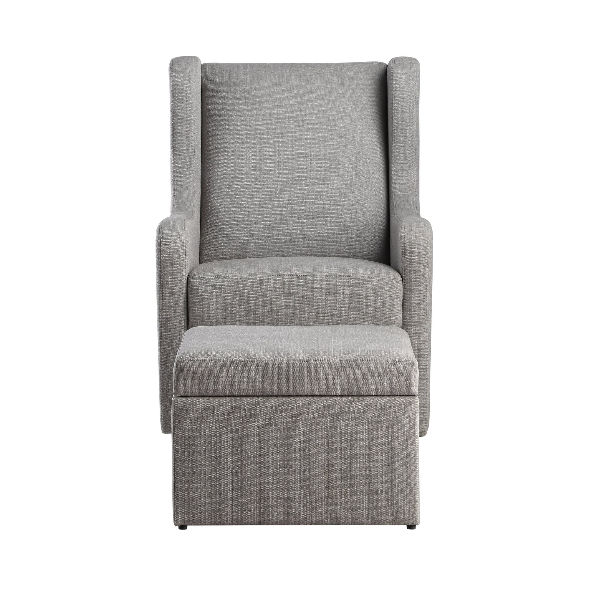 Lennox Furniture Swivel Glider with Storage Ottoman Grey Walmart