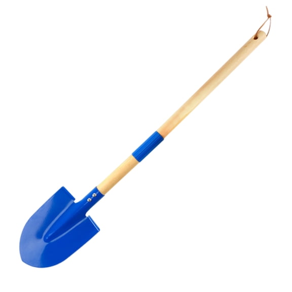 Children's Metal Beach Shovel Digging 27 Inches Toddler Sand Spades Blue Detachable Design With Wooden Handle And Plastic Grip