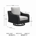 thumbnail image 3 of Signature Design by Ashley Beachcroft Black Outdoor Swivel Lounge with Cushion, 3 of 15