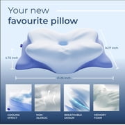 Derila Ergo Cervical Neck Pillow - 21.25 x 14.17 x 4.72 inches Contour Memory Foam Pillows for Back & Side Sleepers