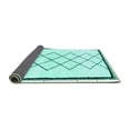 thumbnail image 2 of Ahgly Company Indoor Rectangle Solid Turquoise Blue Modern Area Rugs, 2' x 5', 2 of 4