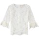 thumbnail image 1 of Blusa Rebecca Taylor con ojales florales para mujer, blanco, 0, 1 of 2