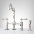thumbnail image 3 of 907295 Bellevue Bridge Kitchen Faucet with Brass Sprayer - Lever Handles, 3 of 4