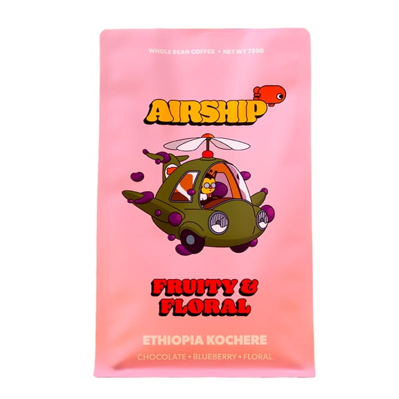 Airship Coffee Ethiopia, Light Roast, Whole Coffee Beans, 27 oz