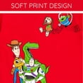 thumbnail image 6 of Disney Toy Story Toddler Boys' Athletic 2-Piece T-Shirt and Shorts Set Woody Buzz Red Grey, 6 of 9