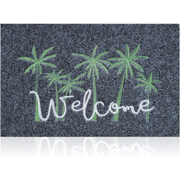 Large Welcome Mat for Front Door Outdoor Indoor Doormat Entryway With Non Slip Rubber Backing 24"x36"