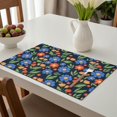 thumbnail image 6 of Placemat, Pioneer Flower Floral Print Pattern Place Mats Table Mat Set Of 2, PVC Washable Placemats for Party Kitchen Dining Decoration, 18x12 Inch, Fade Resistant, 6 of 6