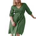 thumbnail image 3 of Loose and Comfortable Women‘s Kimono Robes  Solid Color with Belted Bathrobe, 3 of 5