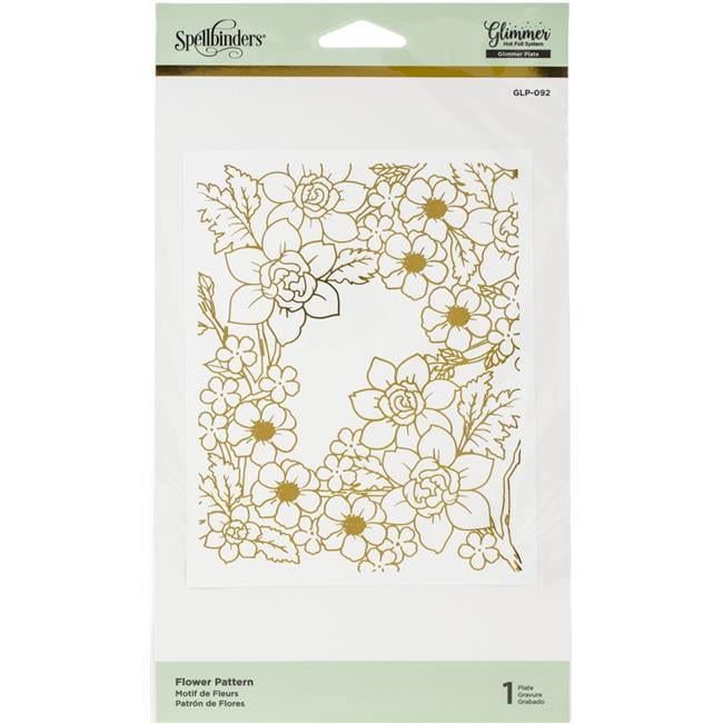 Spellbinders Glimmer Hot Foil Plate-Flower Pattern