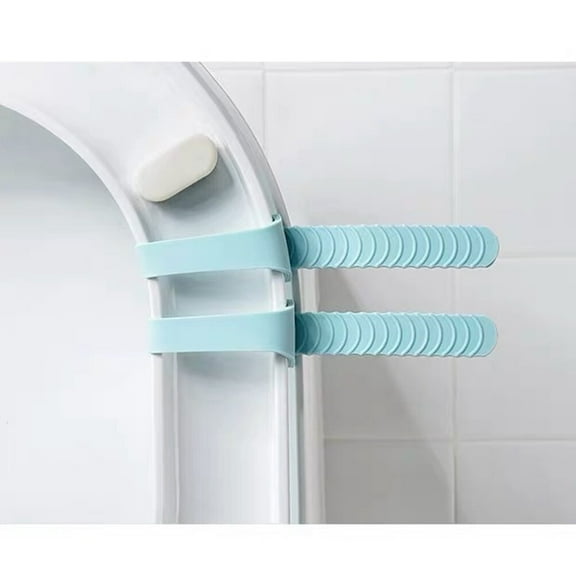 GOOHOCHY Toilet Seat Fasteners 7Pcs TPR Blue for Bathroom