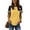 0#48-YELLOW, variant on TEMOFON Summer Short Sleeve Tops for Women Color Block Casual Tunic Crew Neck Striped T Shirts Yellow Women Tops Size L