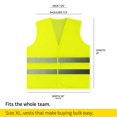 thumbnail image 4 of Chaleco de seguridad PeerBasics reflectante de alta visibilidad amarillo, 4 of 8