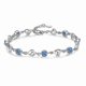 thumbnail image 1 of Silver Bracelets For Womens, Heart Bracelet Friendship Crystal Bracelet, 1 of 5
