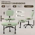 thumbnail image 6 of Waleaf Ergonomic Cross Legged Office Chair, Boucle ADHD & Meditation Chair for Adult, Lumbar Support Swivel Wide Seat, Yoga & Kneeling chair, 6 of 10