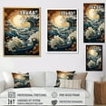 thumbnail image 4 of Designart "Blue Kinetic Waves I" Nautical & Beach Floater Framed Wall Decor, 4 of 7