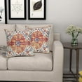 thumbnail image 6 of Orange Teal Ethnic Boho Throw Pillow Covers 20X20 Inches Set of 2 Bohemian Carpet Vintage Decorative Pillow Cases Rust Red Coral Floral Pillow Cover Farmhouse Home Decor for Couch Patio Porch Outdoor, 6 of 6