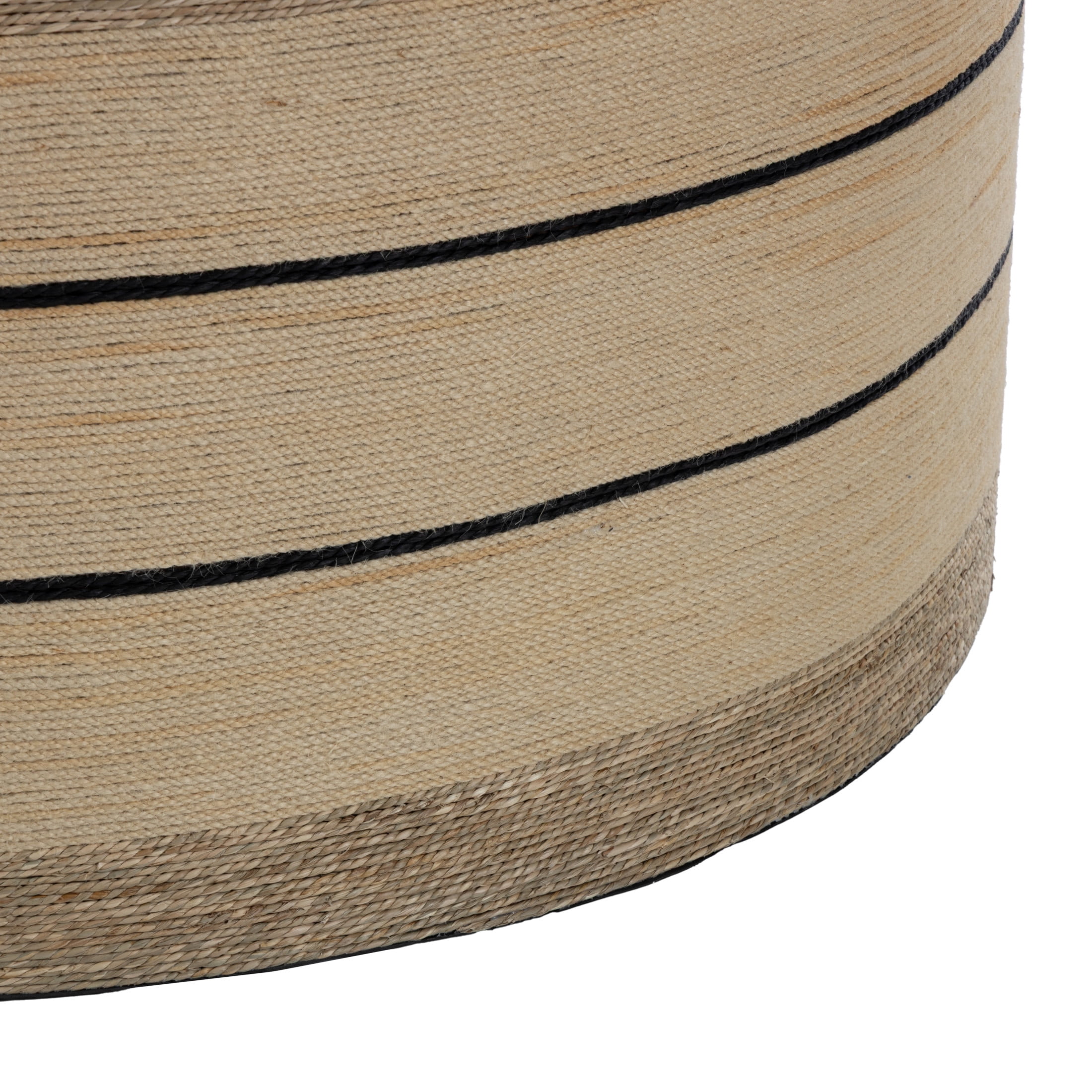 DecMode 36" x 17" Brown Seagrass Handmade Woven Two Toned Coffee Table, 1-Piece