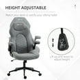 thumbnail image 5 of Gaming Chair with Flip Up Arm, High Back Desk Computer Chair, Gamer Chair with Adjustable Height and Swivel Wheel , Light Gray, 5 of 6