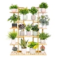 thumbnail image 6 of 9 Tier Bamboo Plant Stand Corner Shelf Garden Flower Pot Display Indoor Outdoor, 6 of 7