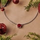 thumbnail image 2 of JeenMata Hermoso collar con colgante solitario de piedra natal de enero de corte redondo de 1 quilate, granate, chapado en oro blanco de 18 quilates, mujer, adulto, 2 of 6