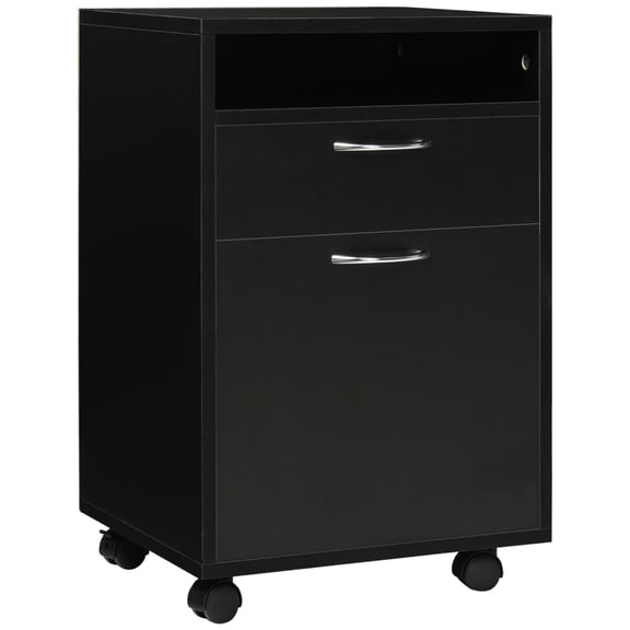 Mobile Storage Cabinet Organizer with Drawer and Cabinet, Printer Stand with Castors