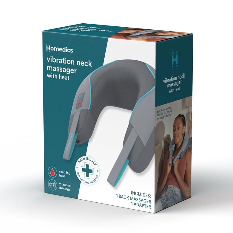 homedics vibration neck massager + heat Homedics Neck Massager with Comfort Foam Vibration and Soothing Heat