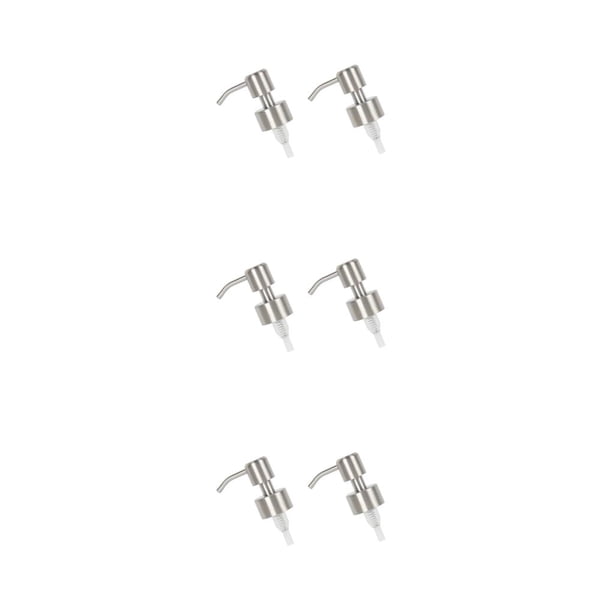 Injueey 2 uds. Boquilla para botella de jabón con tubos de extensión, bomba dispensadora de líquido DIY de acero inoxidable, cabezales de Type1 NO1