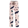 thumbnail image 4 of FASHOFT Girls Halloween Pajamas Pants Ghost Printed Lounge Pants Long Casual Sleepwear Comfortable Loose Fit Trousers 3-14 Years Kids Halloween Pajamas Pink 7-8 Years, 4 of 4