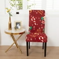 thumbnail image 4 of Rosnek 1/4/8 PCS Christmas Dining Room Chair Covers, Stretch Removable Washable Chair Protector Slipcovers Xmas Decoration/Home Decor Dining Room Seat Cover, 4 of 5