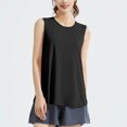 thumbnail image 2 of WCMZJ Women's Sleeveless Workout Tops Breathable Lightweight Active Tennis Yoga Shirts Athletic Running Tank Tops for Women Black S, 2 of 6