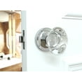 thumbnail image 6 of Privacy Oval Egg Crystal Door Knobs Polished Chrome Round Rosette, 6 of 8
