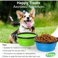 thumbnail image 3 of Pawaboo Collapsible Dog Bowls 2 Pack, Silicone Feeding Watering Bowls with Lids & Carabiners for Dogs Cats, Portable Water Feeder Food Bowl for Walking Traveling Home Use, 1000ml, Blue + Green, 3 of 9