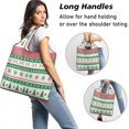 thumbnail image 2 of 5 Pack Foldable Shopping Bag,Green Christmas Tree and Snowflake Pattern Reusable Grocery Bags with Pockets,Large Reusable Tote Bags with Handles Waterproof & Lightweight, 2 of 6