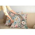 thumbnail image 2 of Ambesonne Leopard Print Throw Pillow Cover 2 Pack, Wild Springtime Bloom, 16", Blush Pale Brown Blue, 2 of 7
