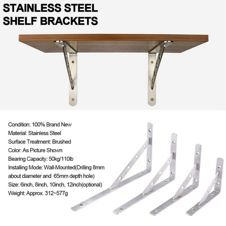Hilitand Heavy Duty Shelf Brackets Stainless Steel L Shaped Wall