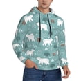 thumbnail image 2 of Fotbe Men's Hoodie with whiter Snow bear Print Pattern - Kangaroo Pocket Pullover Hooded Sweatshirt, Perfect for Daily Wear, Travel, and Home-XX-Large, 2 of 7
