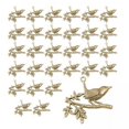 thumbnail image 1 of 4x30x Dijes De Pájaro En Rama Accesorios De Bricolaje Para Decoración De Bolsos Tapas De Teléfono Cremalleras Bronce, 1 of 8