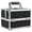 Black Star, variant on Portable Rose Gold Makeup Train Case with Lockable Storage, Mirror, 2-Tier Trays, and Carrying Handle