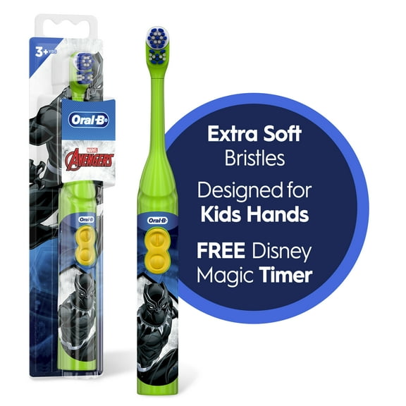 Oral-B Kid's Battery Toothbrush Featuring Marvel's Avengers, Soft Bristles, Kids 3 (Character May Vary)