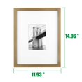 thumbnail image 3 of Better Homes & Gardens 11x14 Matted to 5x7 Gallery Wall Picture Frame, Natural Wood, Non Glare, 3 of 8