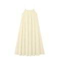 thumbnail image 4 of Horkkom Spaghetti Strap Dresses for Women V Neck Short Sleeve Solid Color Maxi Dresses Pleated Loose Casual Dresses, S-2XL, 4 of 6
