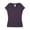 purple, variant on Summer Women U Neck Short Sleeve T-Shirt Stretchy Slim Solid Color Tee Basic Casual Top