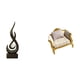 thumbnail image 1 of Escultura abstracta de fuego, estatua de resina, sofá en miniatura para casa de muñecas, marco de madera, adorno para el hogar, detalles vívidos, idea, 1 of 8